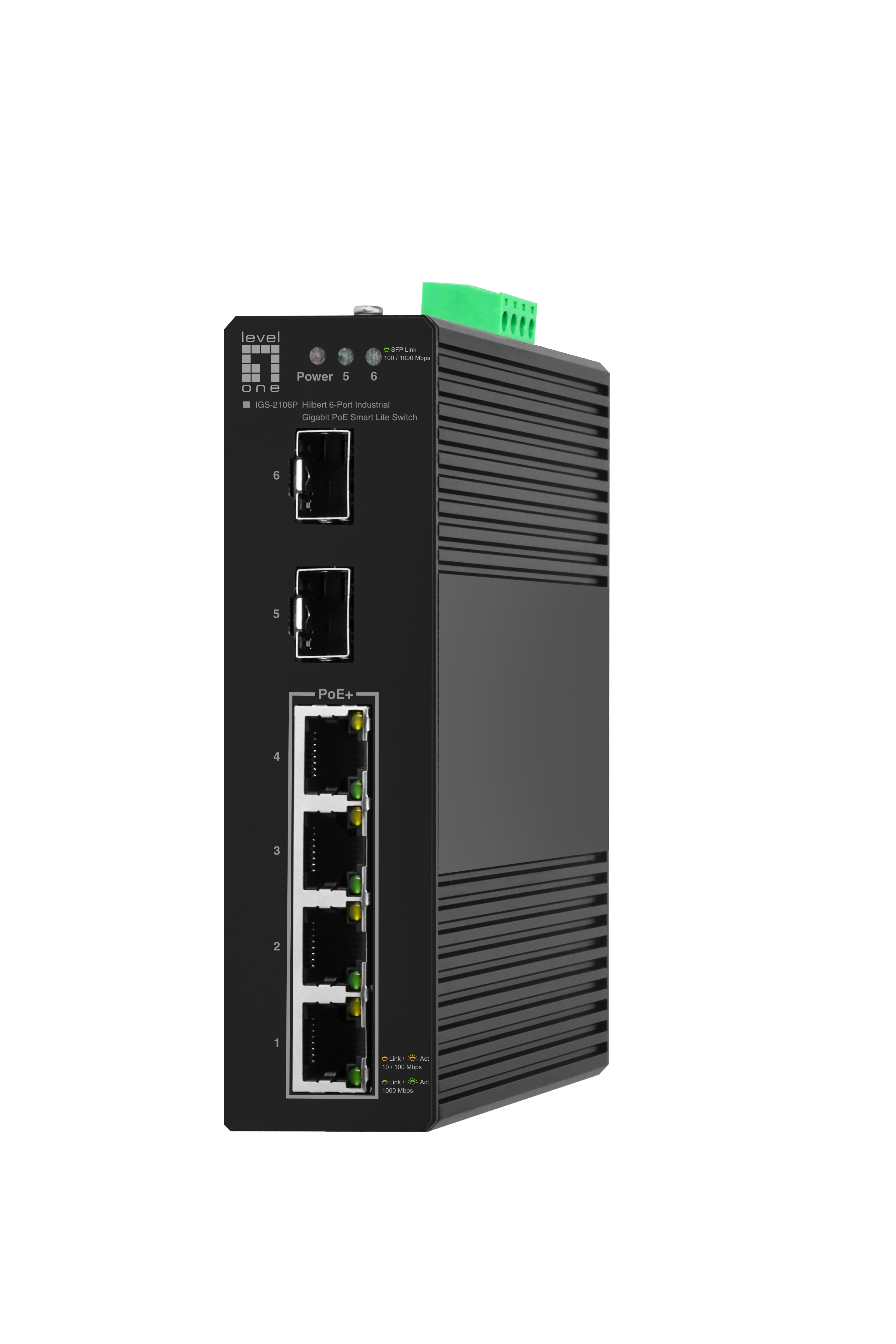 LevelOne PoE+Switch 4xGE PoE/2xSFP 60W Hilbert SL managed