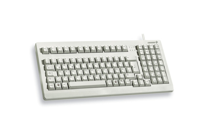 CHERRY MX1800 Tastatur Wired DE MX schwarz TKL 96% hellgrau