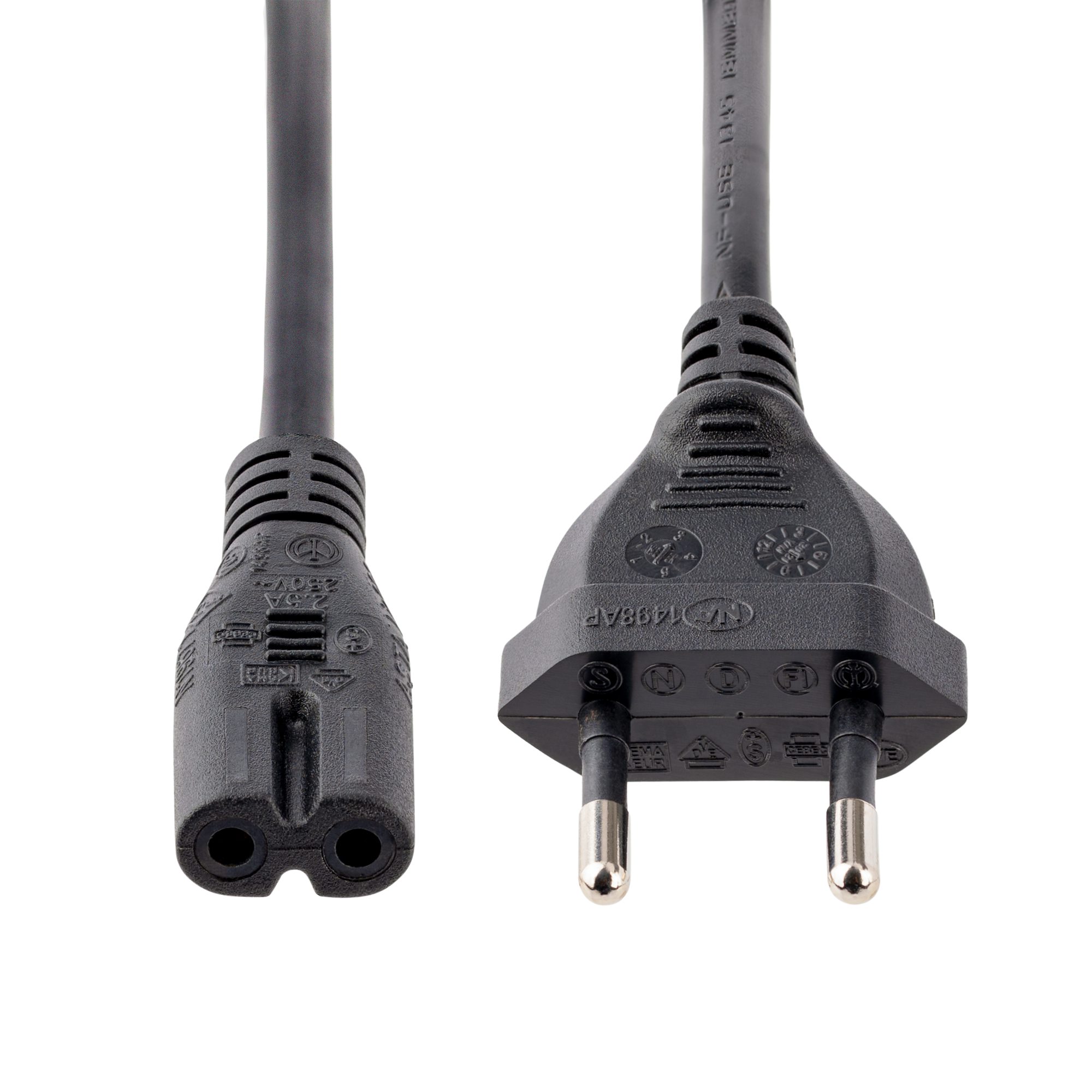 LAPTOP POWER CORD - 18 AWG EU PLUG TO C7 - 18AWG