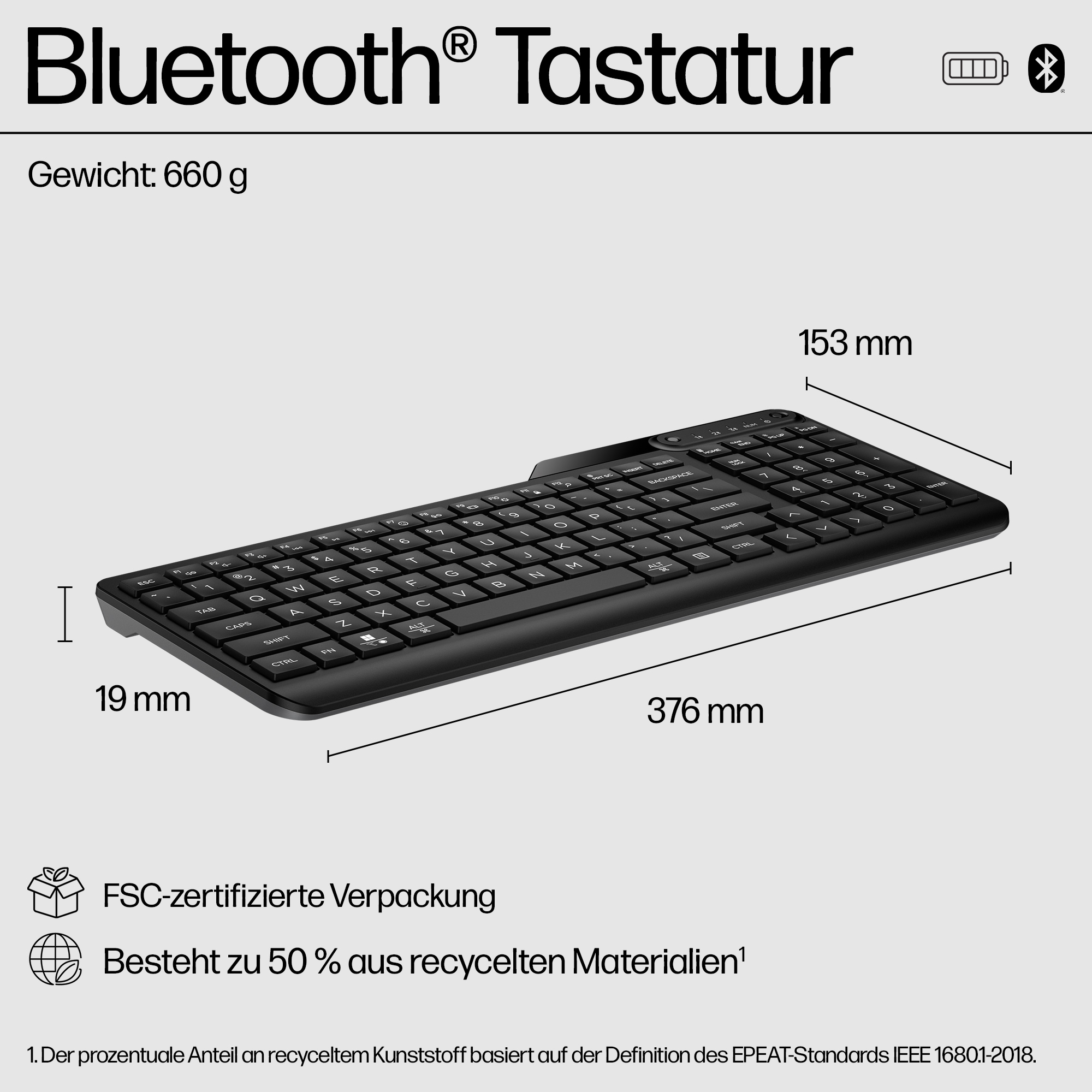 HP 460 Multi-Device Keyboard (P)