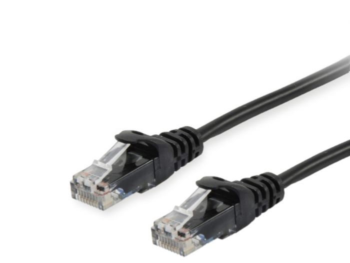 Equip Patchkabel Cat6 U/UTP 2xRJ45 0.15m schwarz PVC Polybeutel