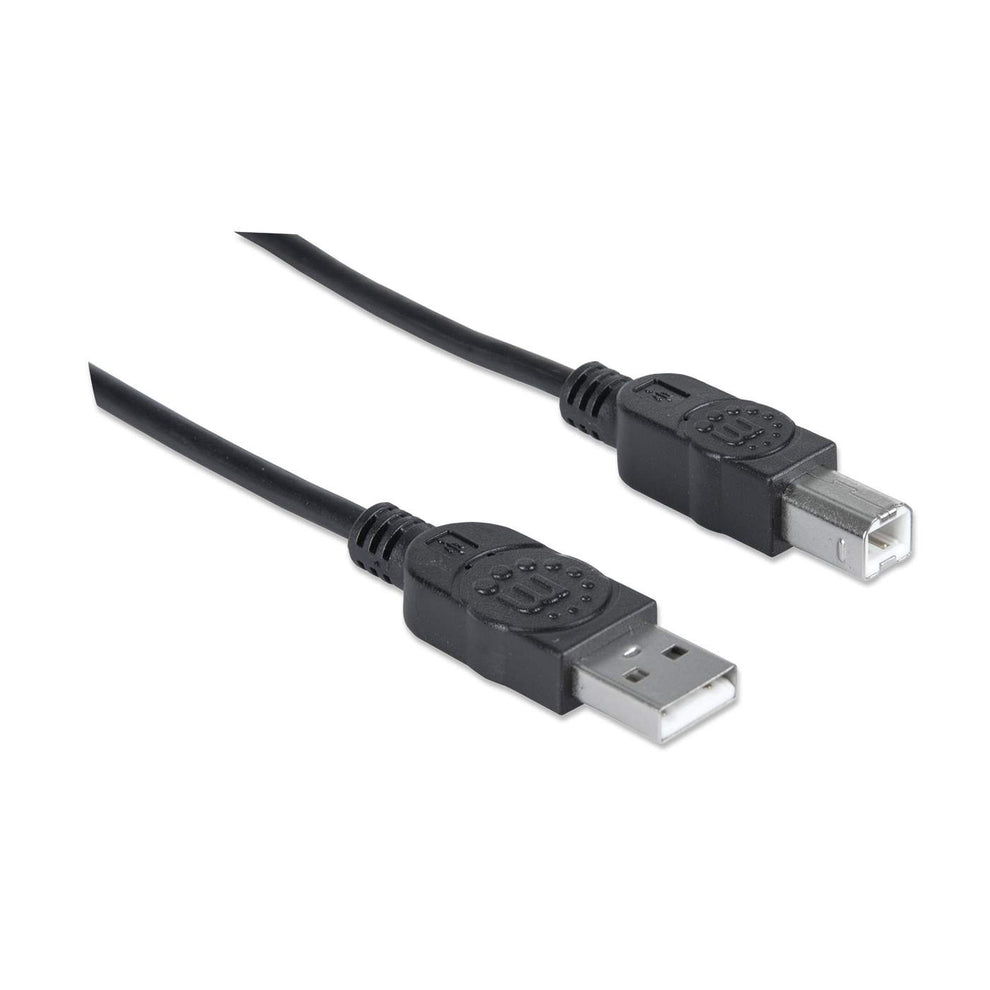 MANHATTAN USB 2.0 Anschlusskabel 5,0m schwarz Typ A-Stecker / Typ B-Stecker