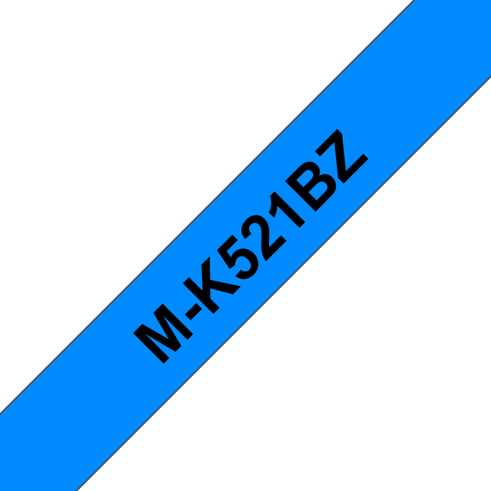 brother Schriftband M-K M-K521 MK521BZ, 9 mm, schwarz auf blau, 1 St.