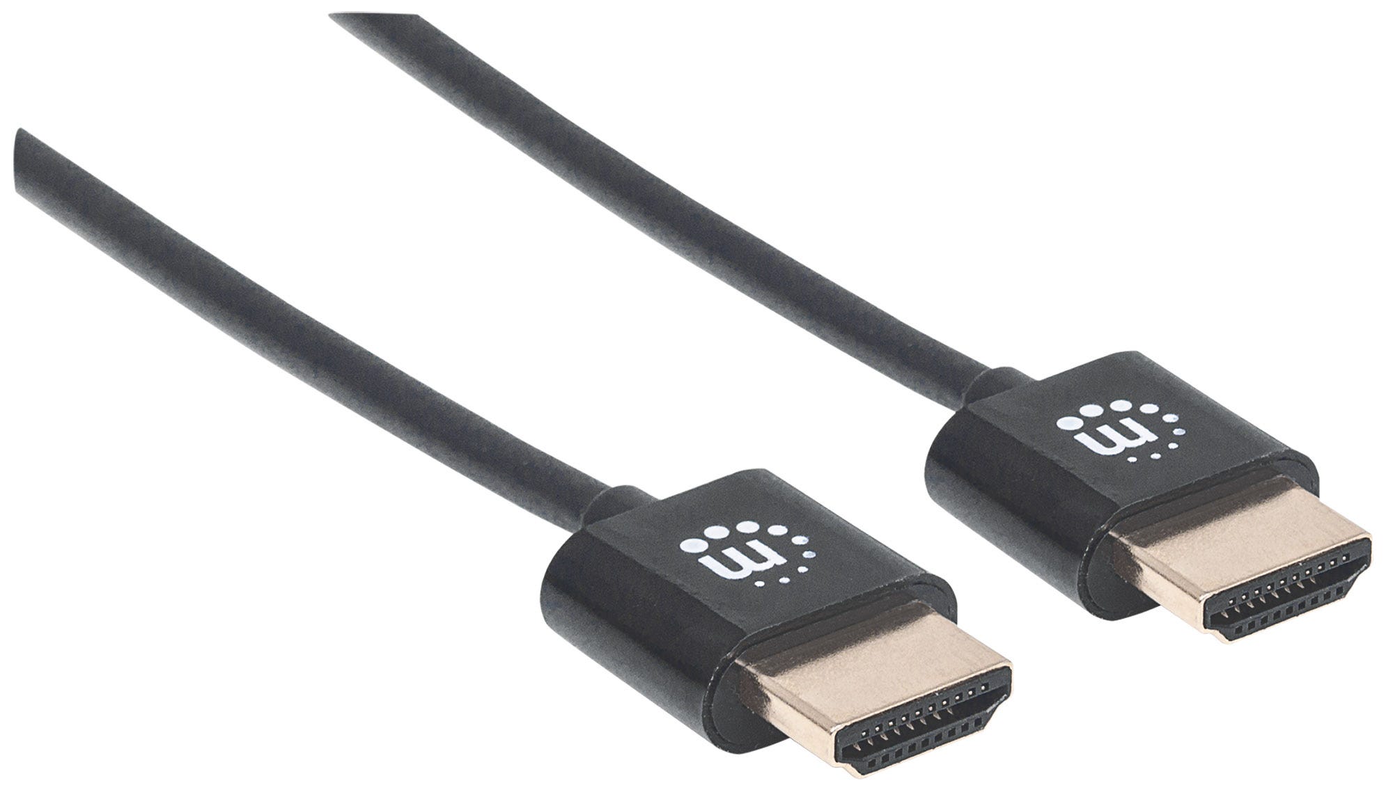 MANHATTAN HDMI-Kabel ultradünn mit Ethernet 1.8 m. schwarz