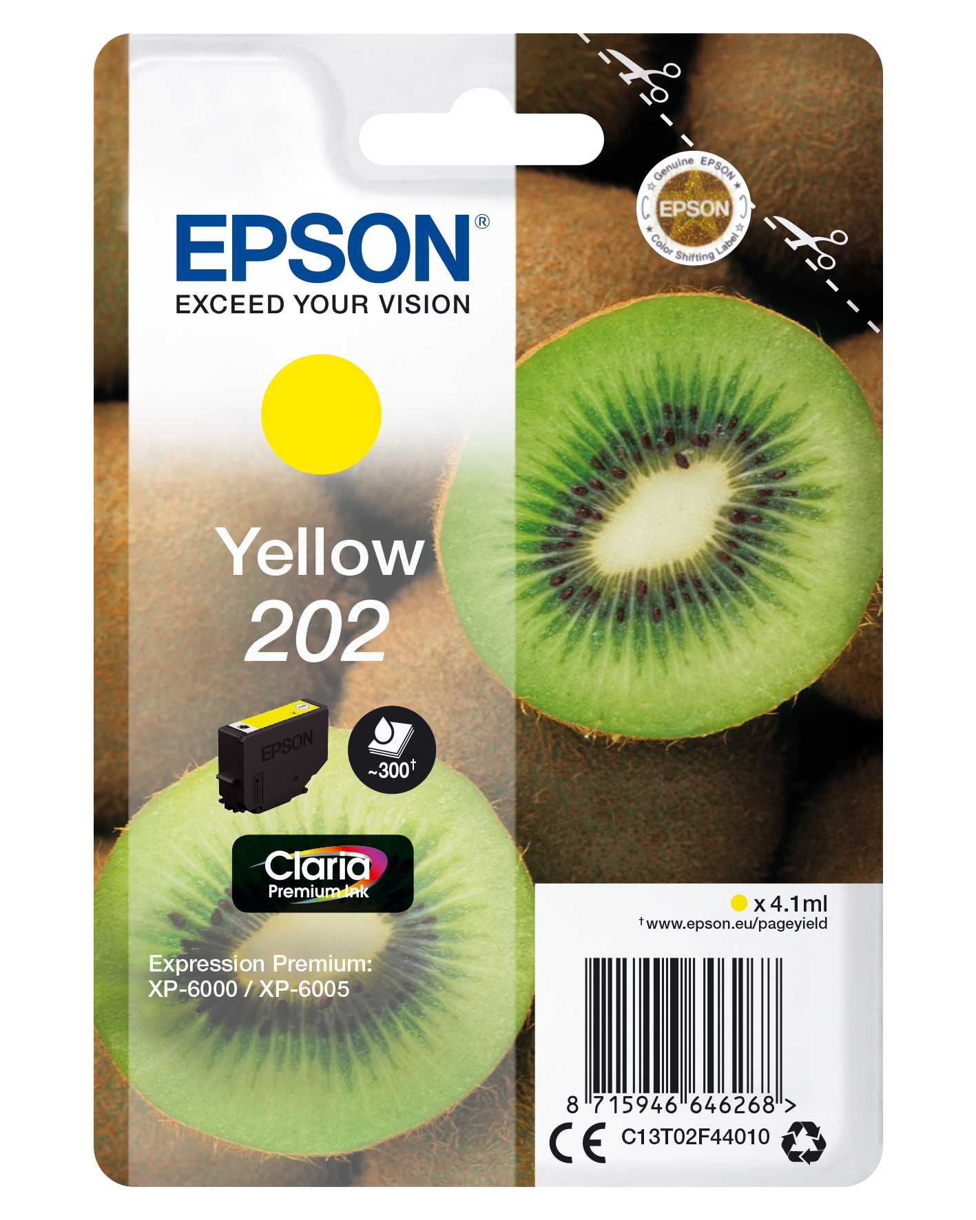 EPSON 202/T02F44 (Kiwi) gelb Druckerpatrone