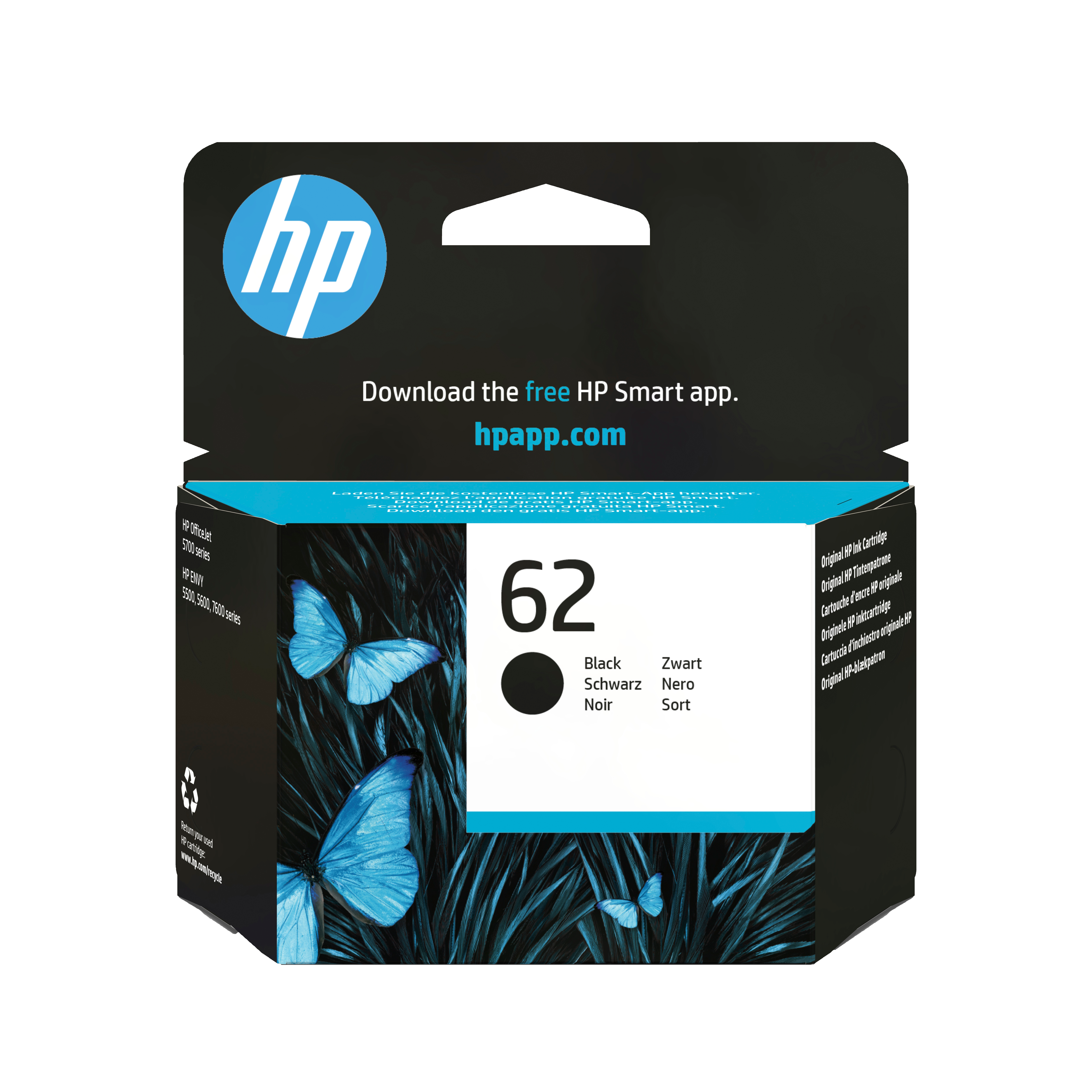 HP 62 Schwarz Tintenpatrone
