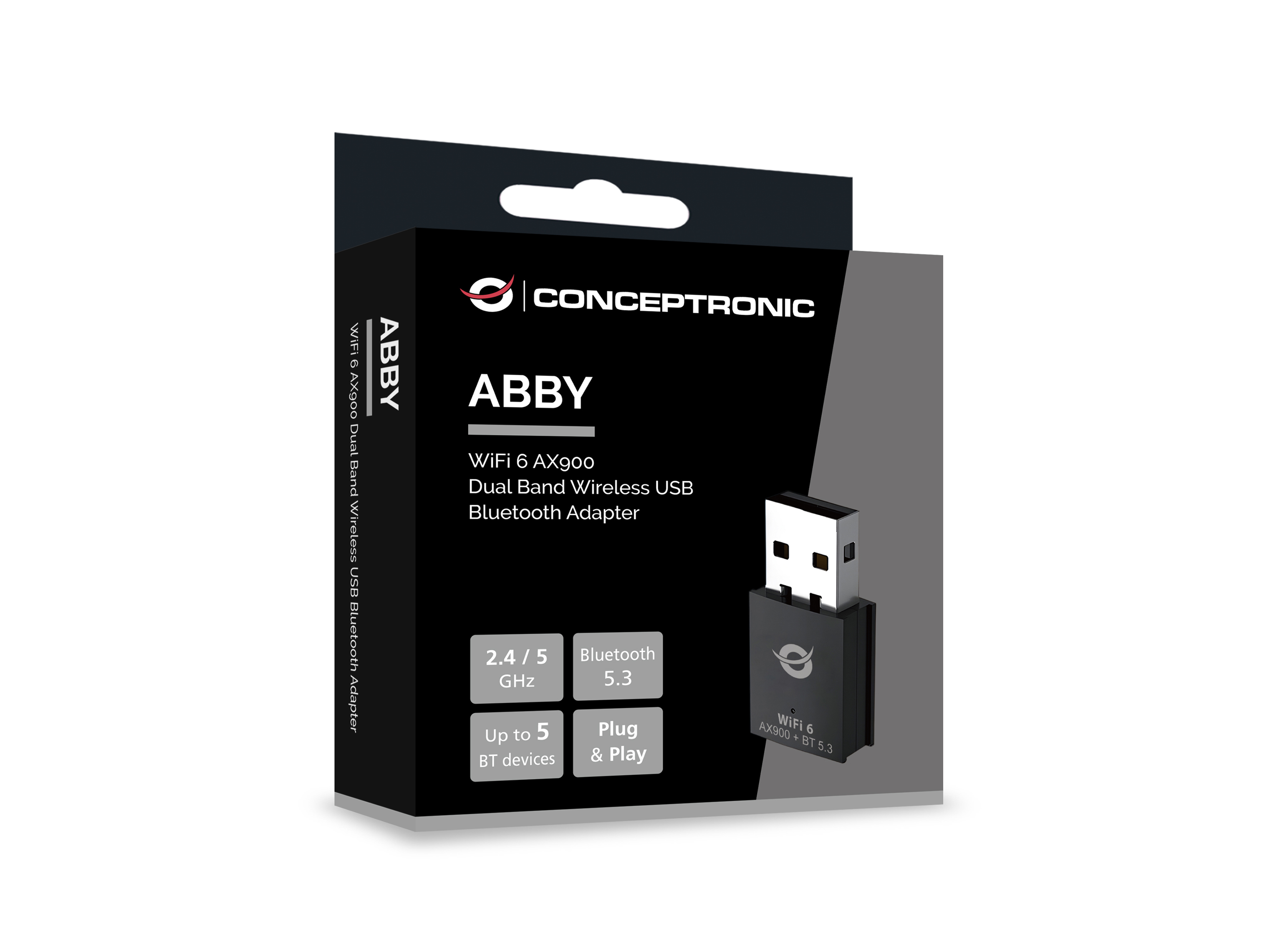 CONCEPTRONIC Bluetooth5.3 Adapter USB AX900 Dualband Wifi 6