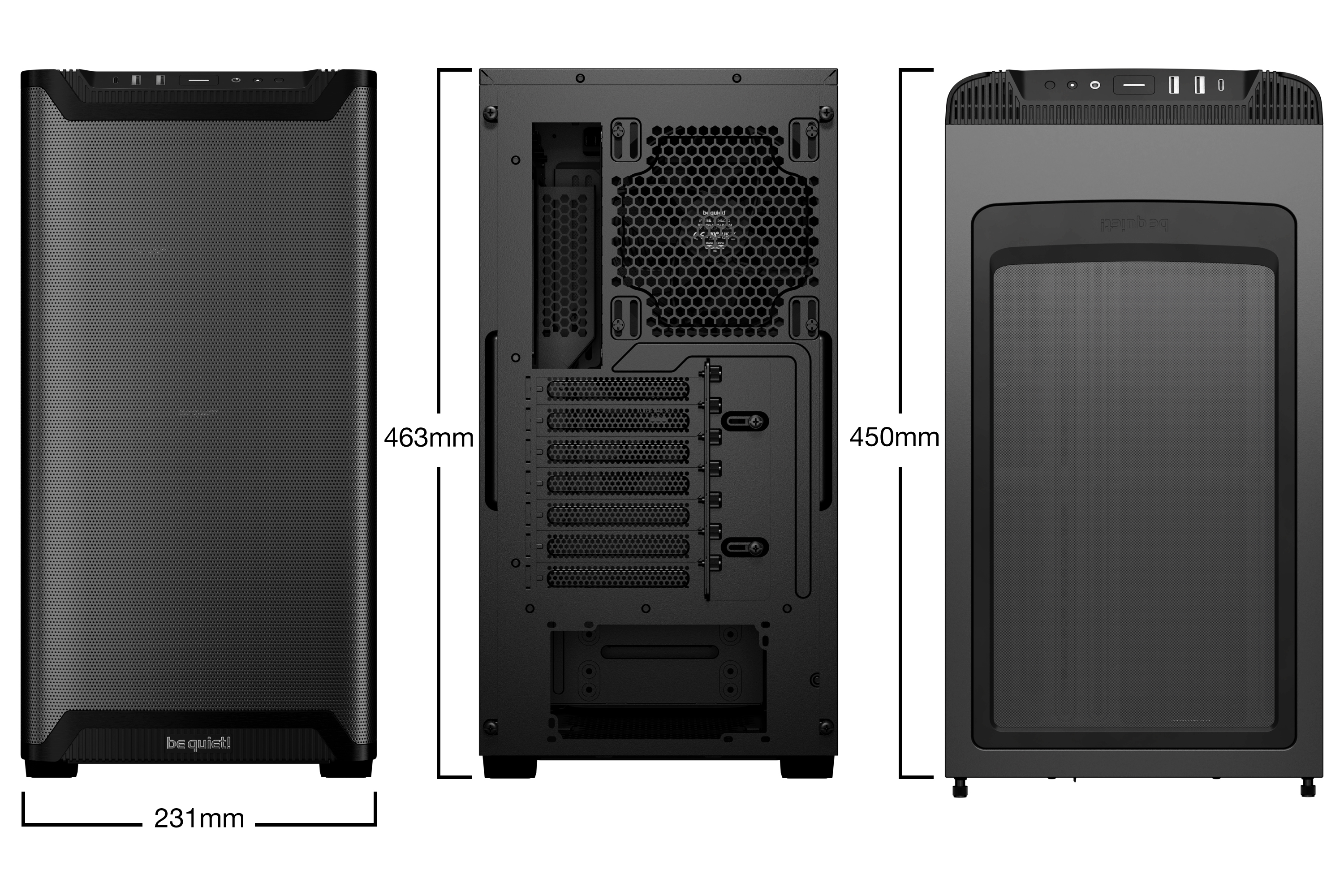 PURE BASE 501 Airflow Window , Tower-Gehäuse