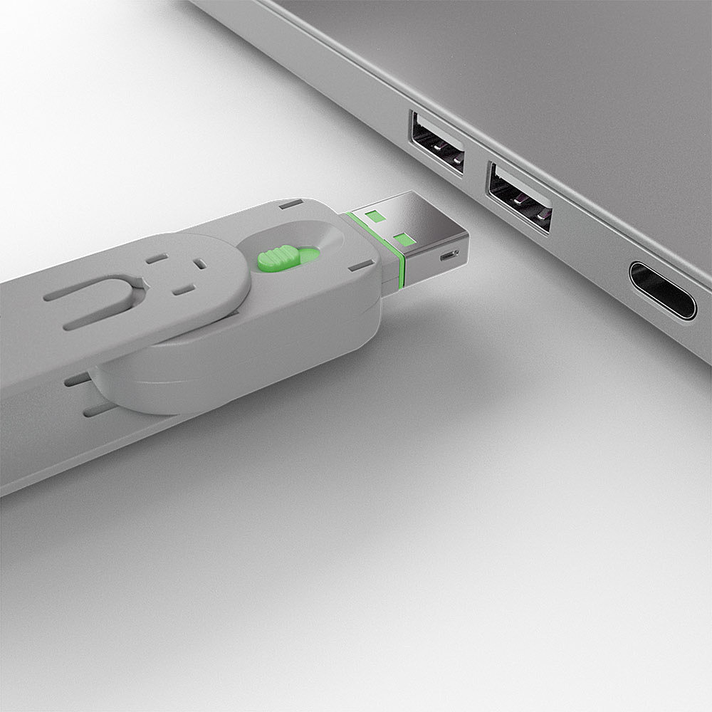 LINDY USB Typ A Portschlösser 4xGrün mit Schlüssel