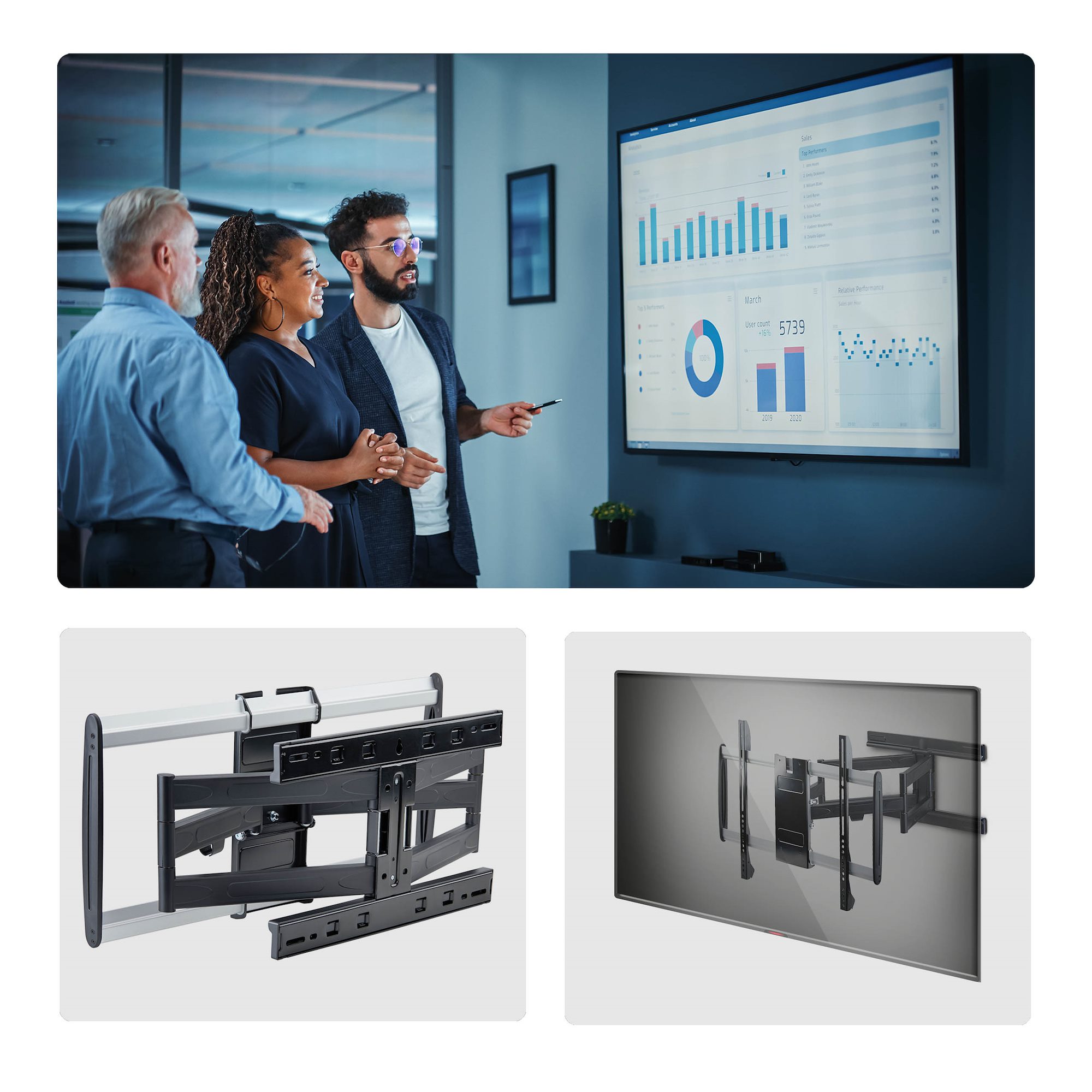 ULTRA-SLIM TV WALL MOUNT .