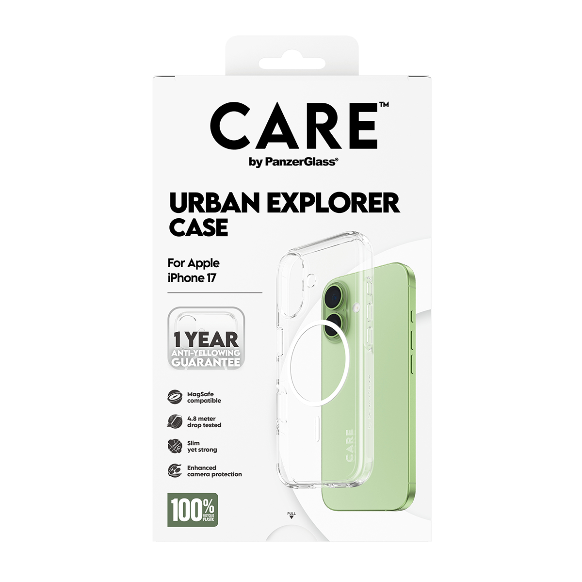 CARE BY FLAGSHIP CASE TRANSPARE W. WHITE MAGSAFE IPHONE 17