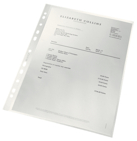LEITZ Prospekthüllen recycle 4791 DIN A4 transparent genarbt 0,10 mm, 100 St.