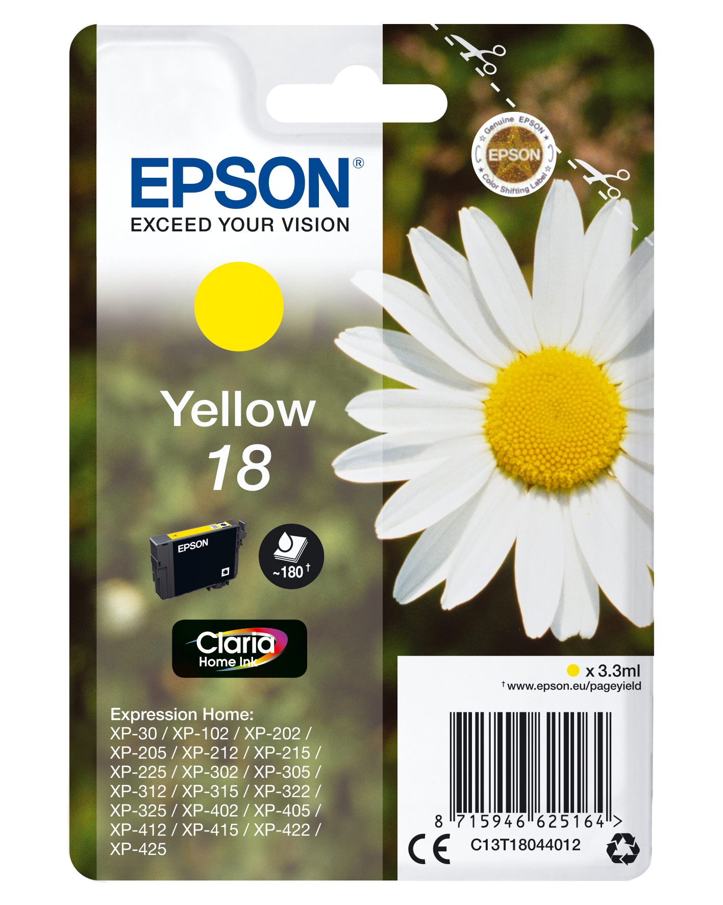 EPSON 18 / T1804 (Gänseblümchen) gelb Druckerpatrone