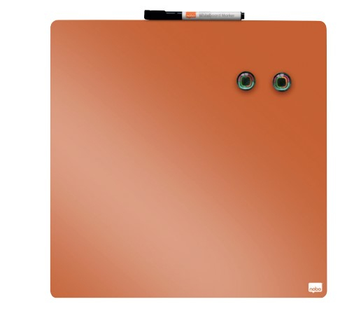 nobo Magnettafel beschreibbar 36,0 x 36,0 cm orange
