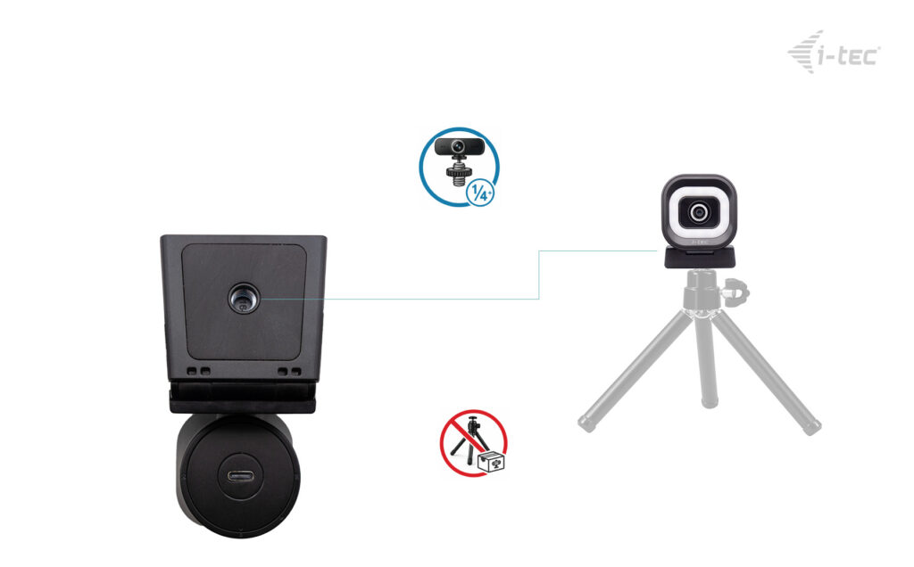 I-TEC SOLOMON 700 STREAM 4K Webcam with Ring Light