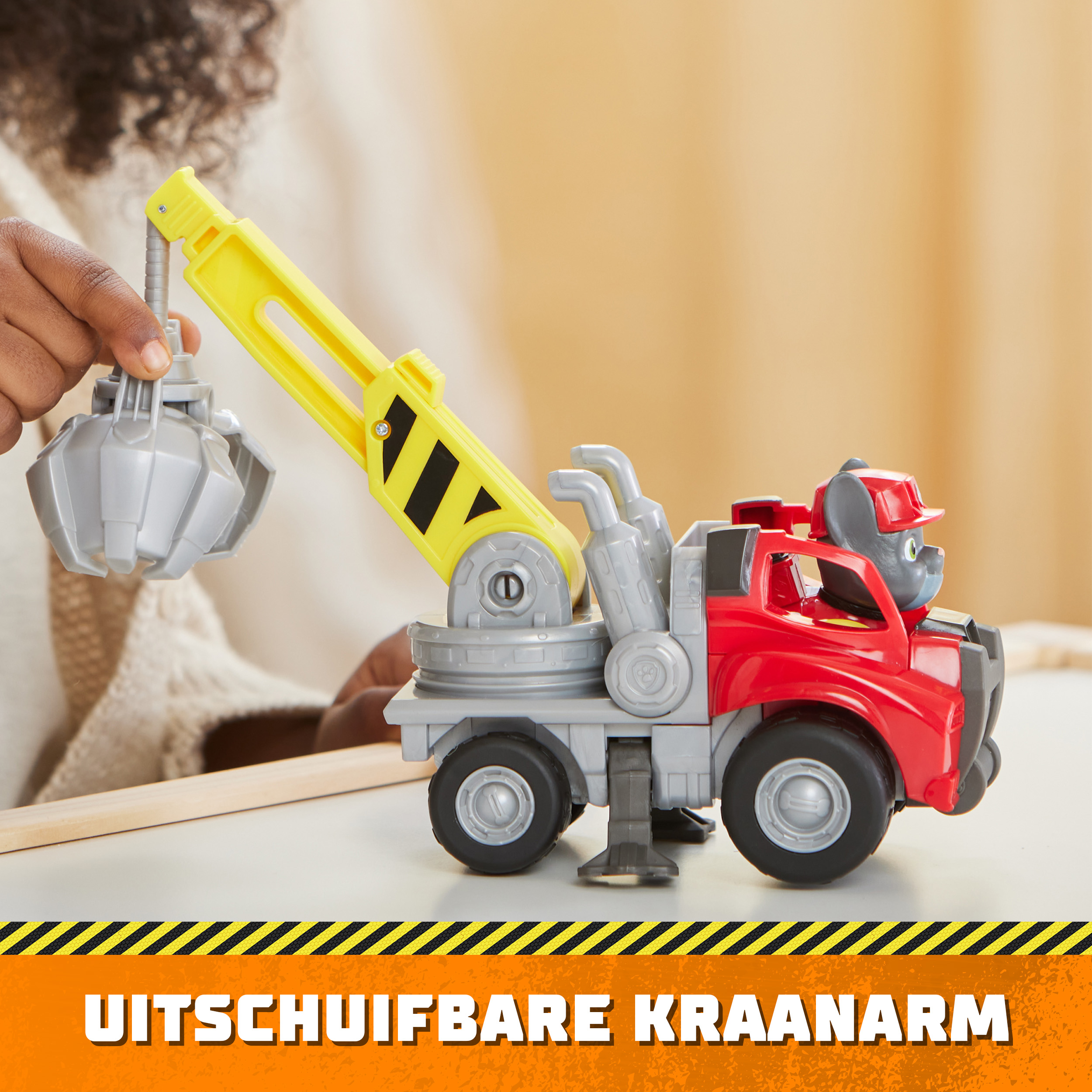 Rubble & Crew - Kran-Baufahrzeug mit Charger-Figur, Spielfahrzeug