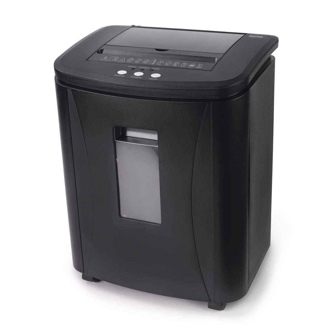 hama Premium AutoM120 Aktenvernichter mit Partikelschnitt P-4, 4 x 20 mm, bis 120 Blatt, schwarz