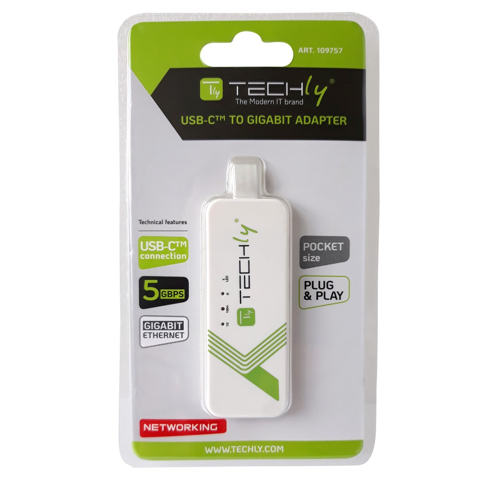 EFB Techly USB 3.1 Typ C RJ45 10/100/1000 weiss