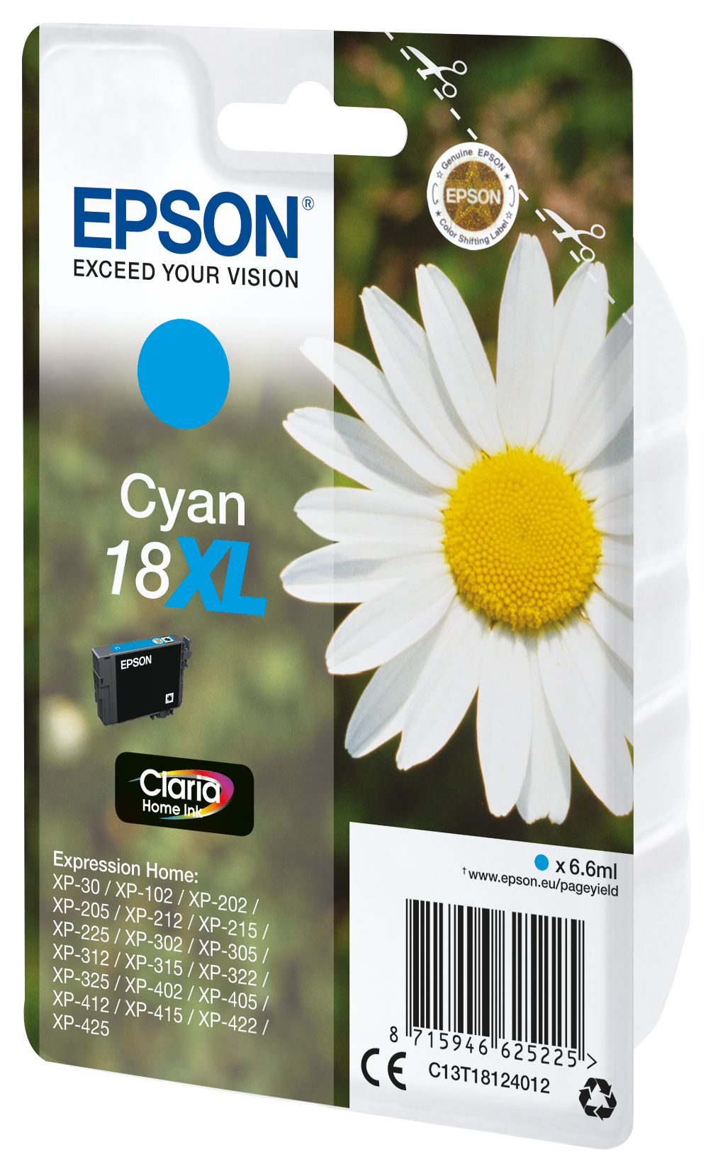 EPSON 18XL / T1812XL (Gänseblümchen) cyan Druckerpatrone