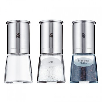 WMF Salz- und Pfeffermühlen-Set De Luxe transparent/silber 3-tlg., 1 Set