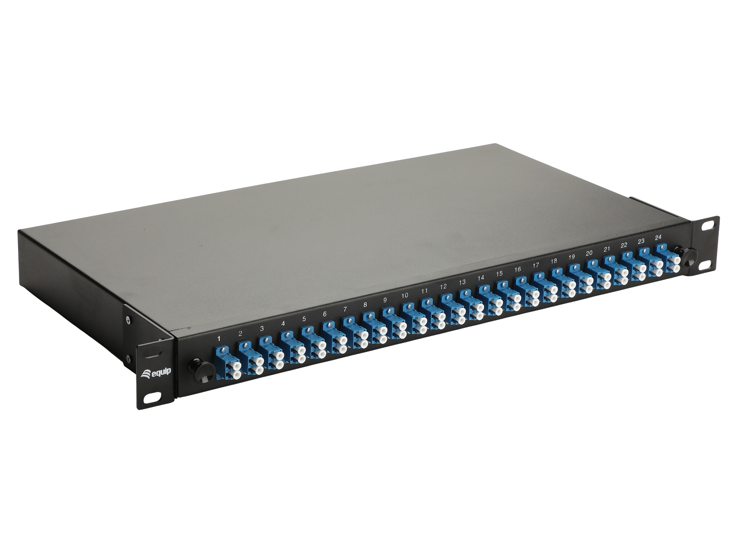 Equip LWL-Spleißkasten 24-Port LC-Duplex OS2 1U komplett sw