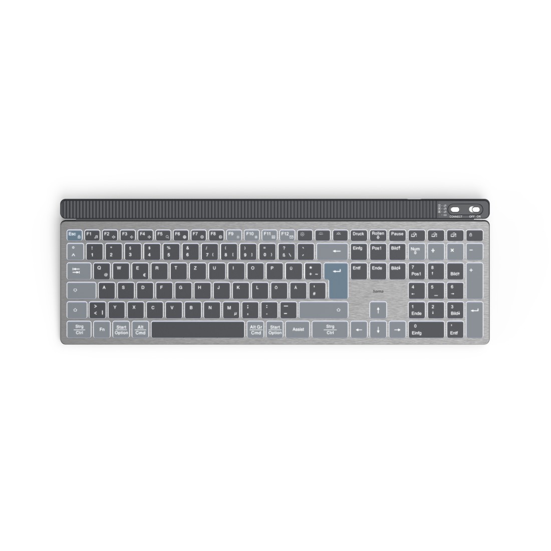 hama WK-750 Tastatur kabellos grau