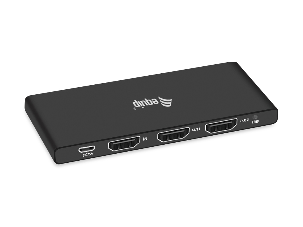 Equip HDMI2.0 2-Port Splitter Ultra Slim 4K/ 60Hz schwarz