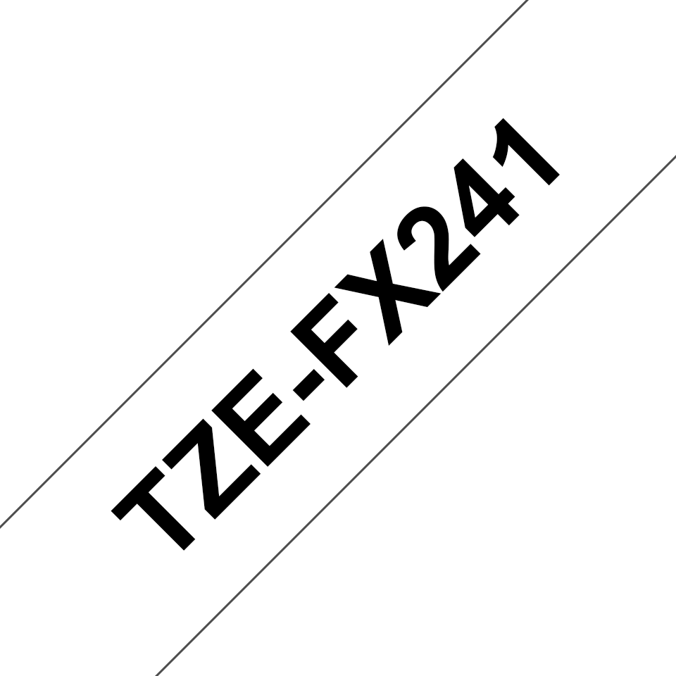 brother Schriftband TZe-FX241 TZEFX241, 18 mm, schwarz auf weiß, 1 St.