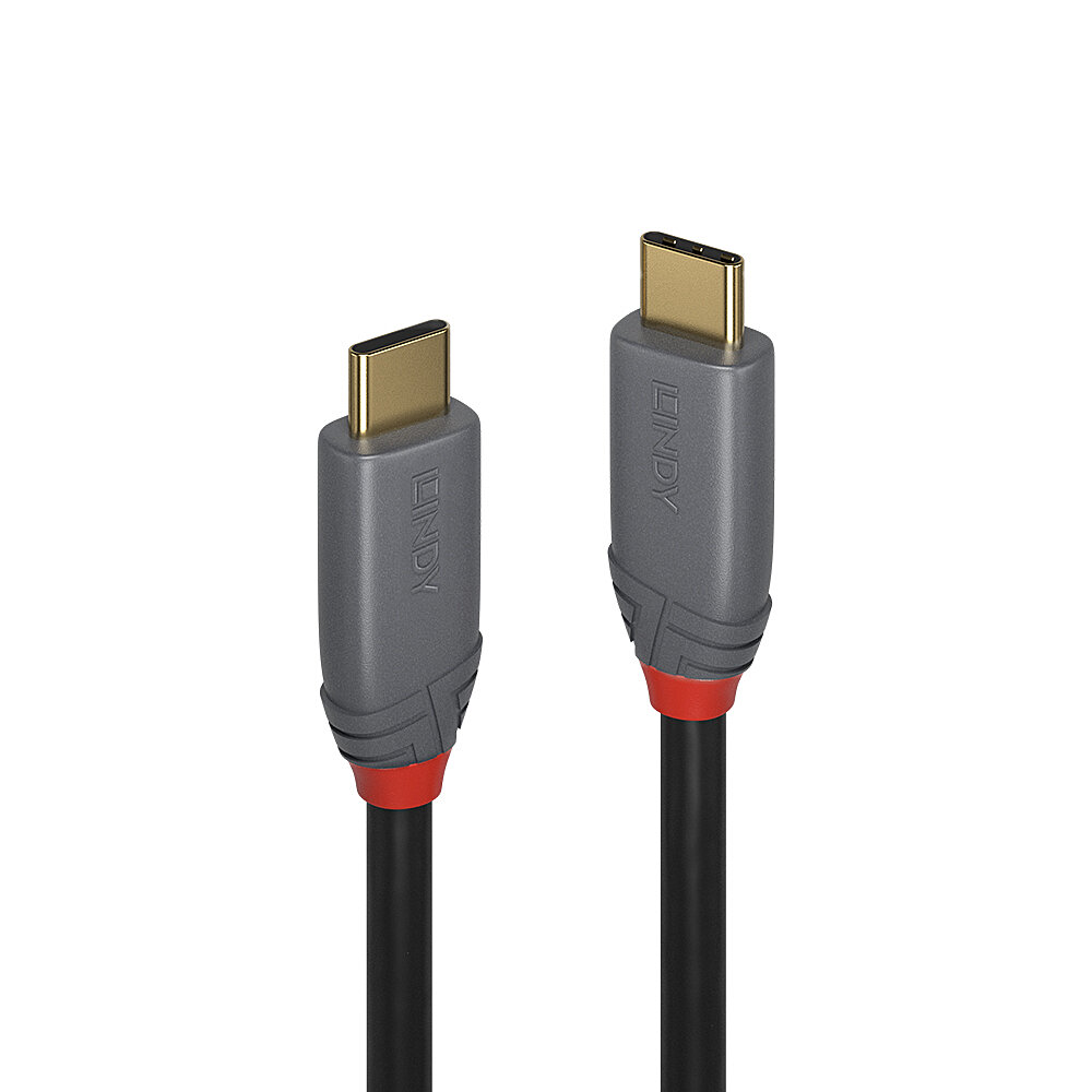 LINDY 5m USB 3.2 Typ C Kabel 10Gbit/s 100W PD Anthra Line