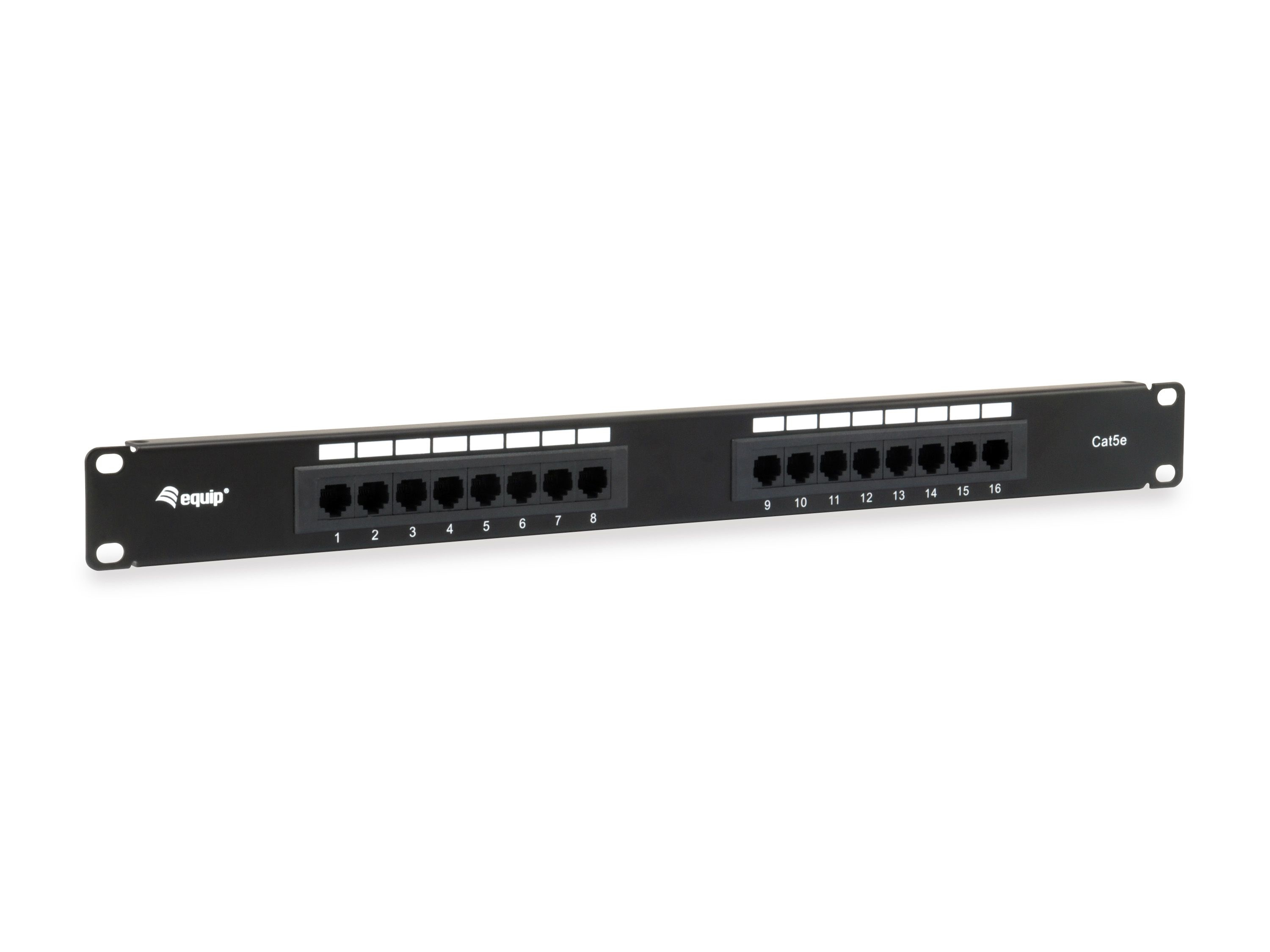Equip 19 Patchpanel 16xRJ45 Cat5e UTP 1U 100MHz RAL9005