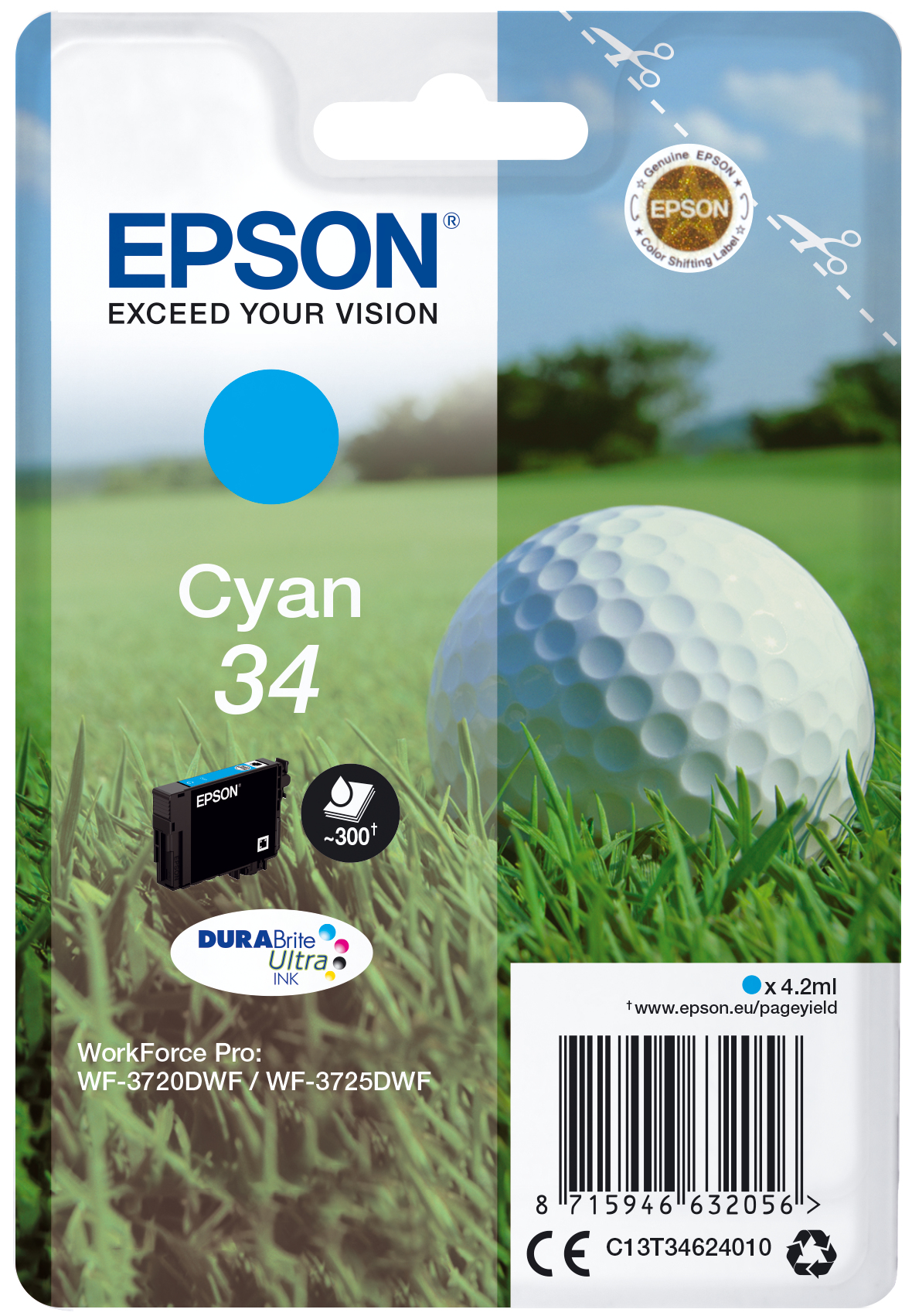 EPSON 34 / T3462 (Golfball) cyan Druckerpatrone