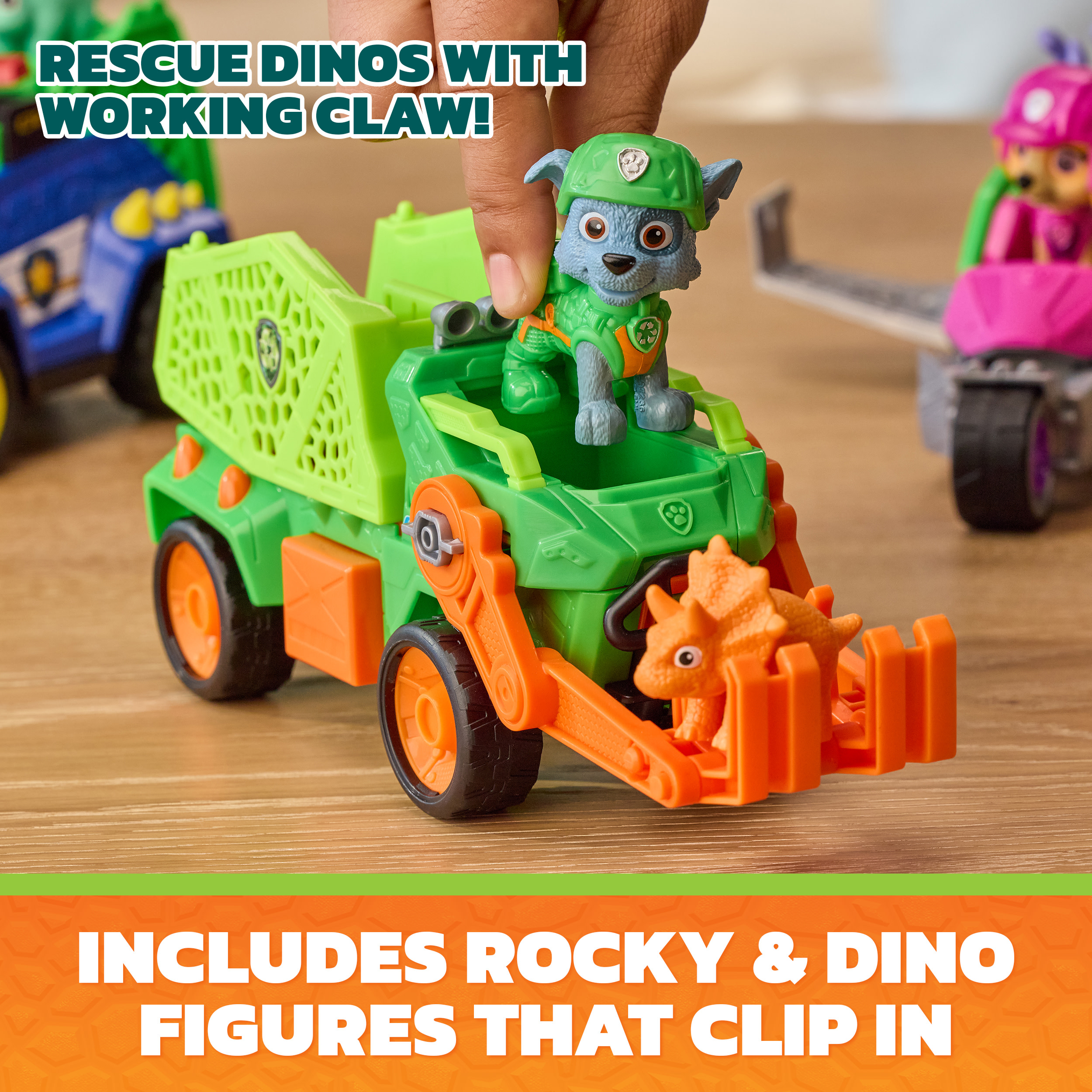 Paw Patrol: Der Dino Film - Rockys Dino-Rettungs-Recycler, Spielfahrzeug