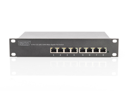 DIGITUS Switch 8-Port Gigabit 10 80W PoE Unmanaged schwarz