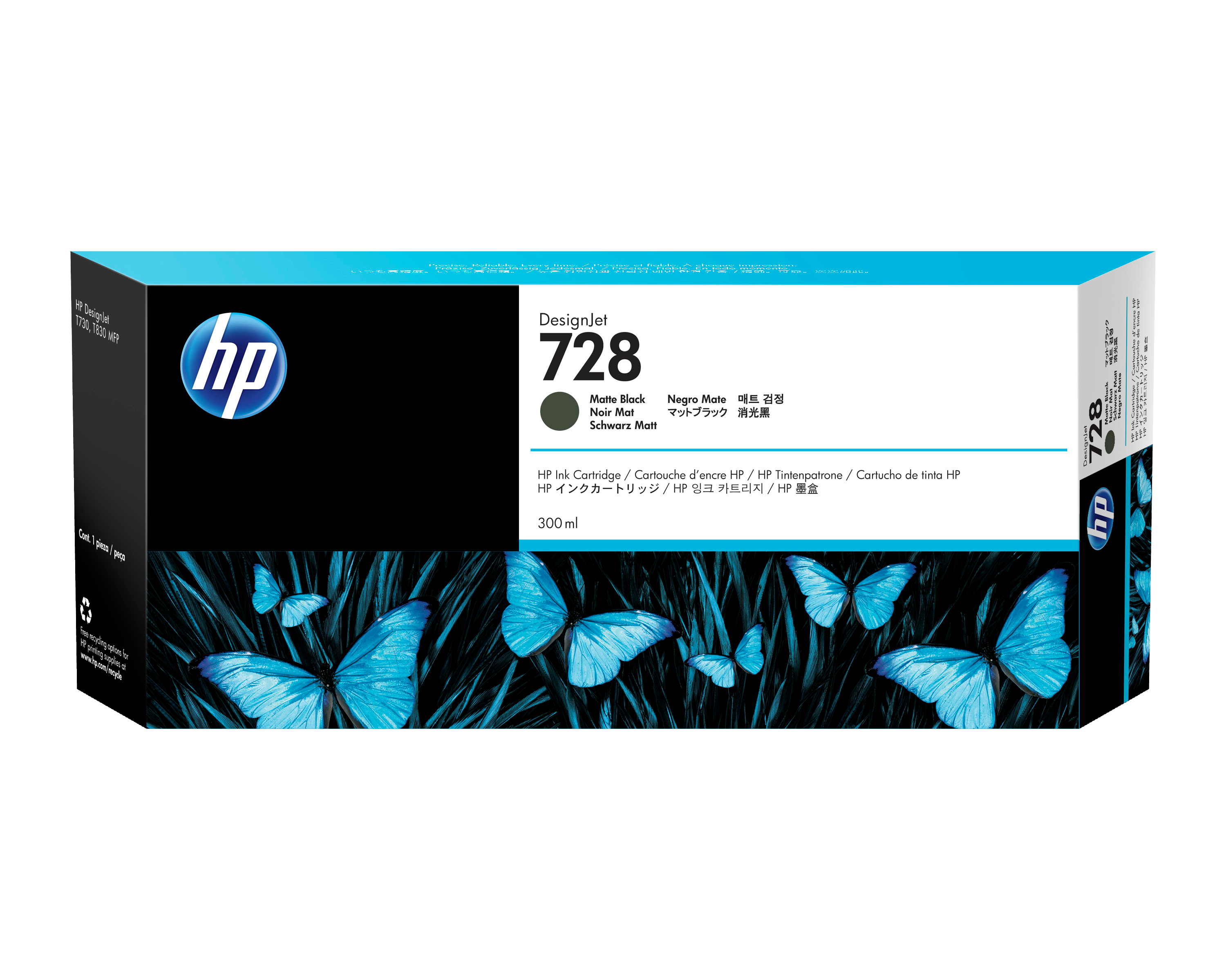 HP 728(F9J68A) schwarz matt Druckerpatrone