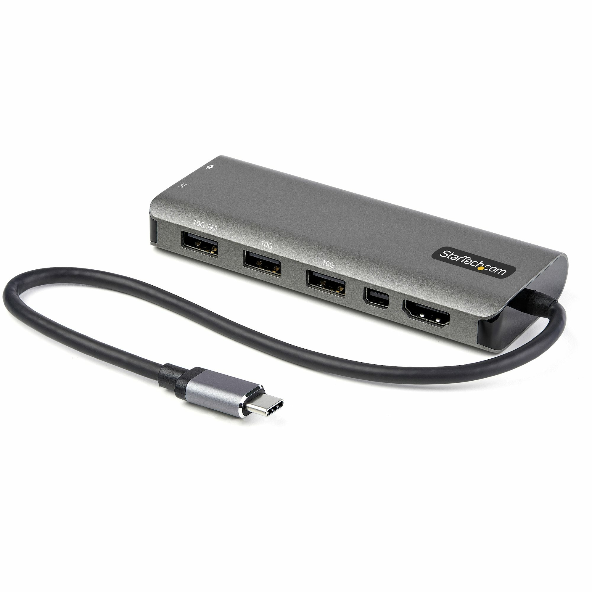 STARTECH.COM USB-C Multiport Adapter USB-C to HDMI or mDP 4K 60Hz 100W PD Pass-Through 4x 10Gbit/s USB - 30cm cable