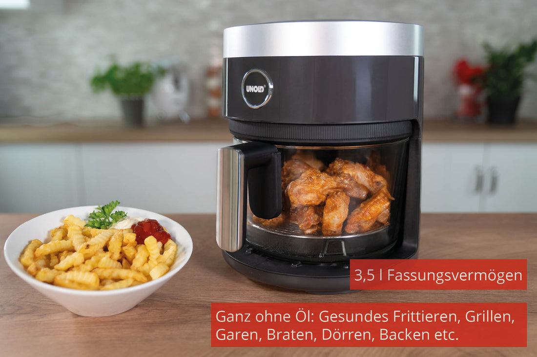 Heißluftfritteuse Glas