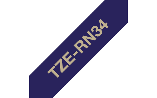 brother Textil-Schriftband TZe-RN34 TZERN34, 12 mm, gold auf blau, 1 St.