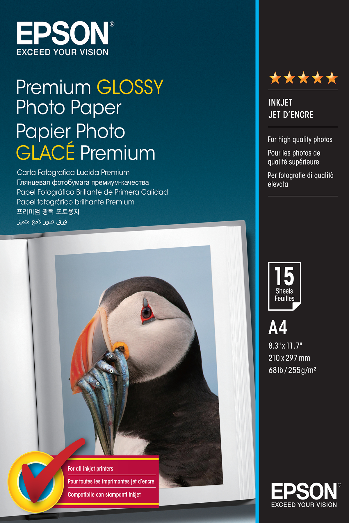 EPSON Fotopapier S042155 DIN A4 glänzend 255 g/qm 15 Blatt