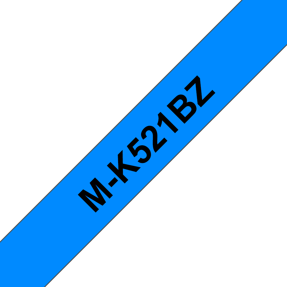 brother Schriftband M-K M-K521 MK521BZ, 9 mm, schwarz auf blau, 1 St.