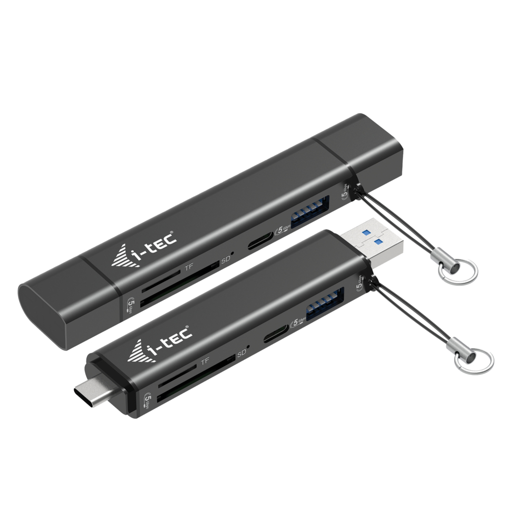 I-TEC USB-C/A DONGLE SD 2X USB SD TF 2X USB (USB-A USB-C)