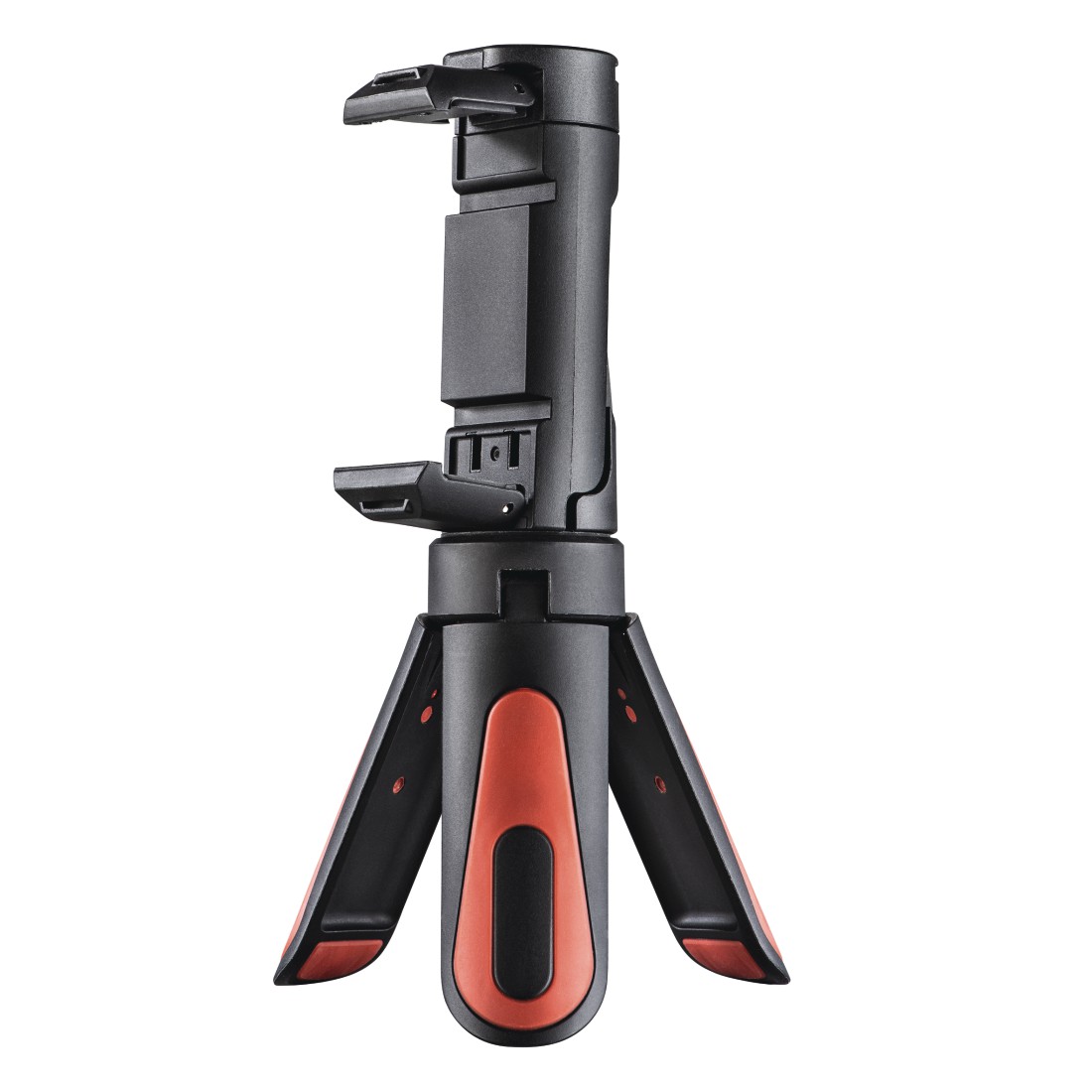 hama Pocket II Rotation Ministativ für Smartphones schwarz, rot