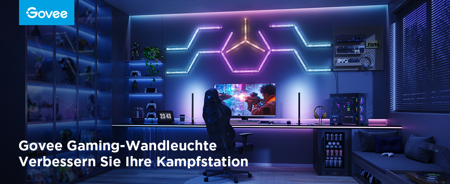 Gaming Wall Light Expansion Kit, LED-Leuchte