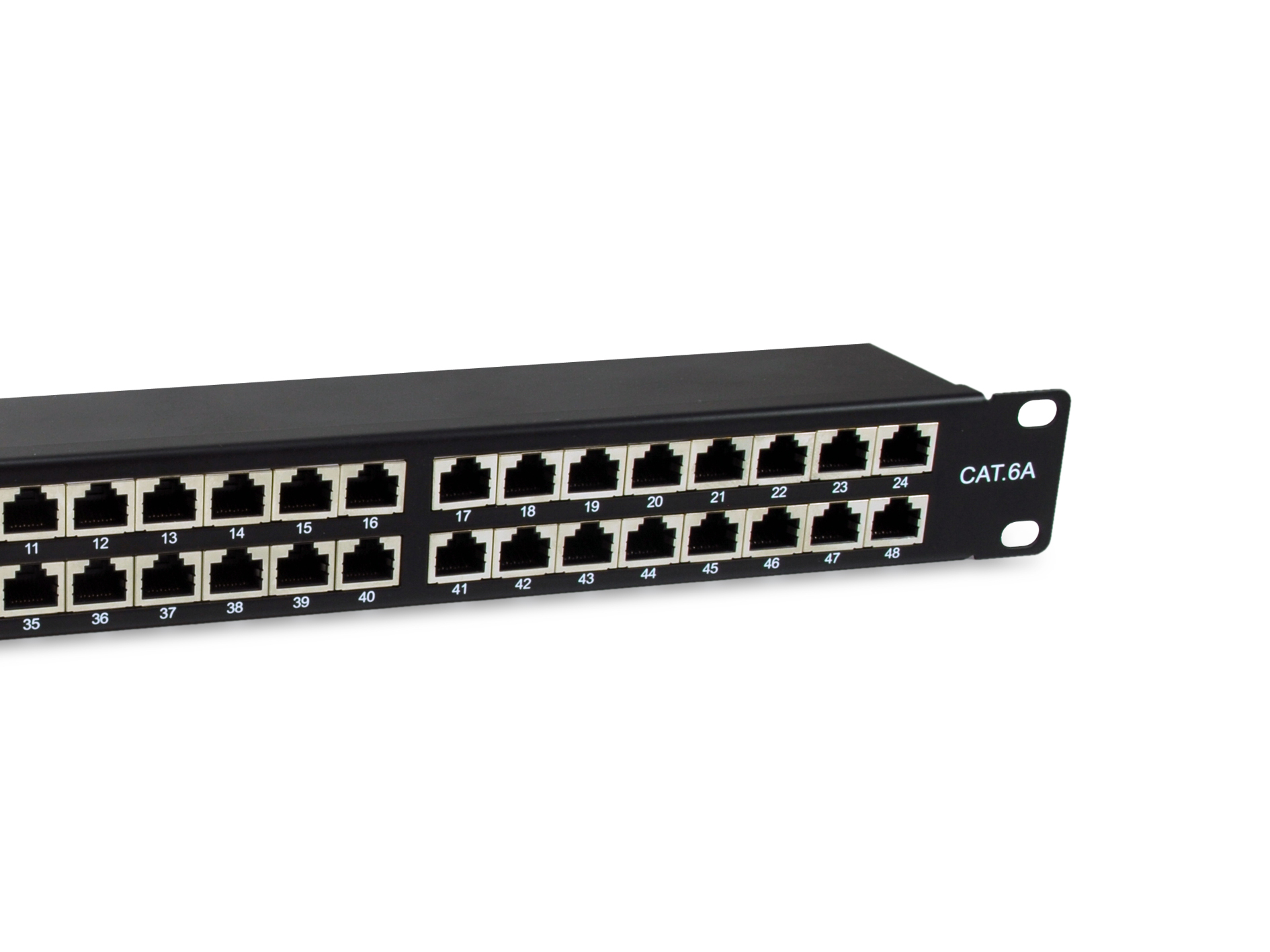 Equip 19 Patchpanel 48xRJ45 Cat6a FTP 1U 500MHz RAL9005