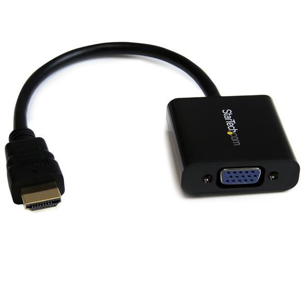 STARTECH.COM HDMI to VGA Adapter - 1080p - 1920 x 1080 - Black - HDMI Converter - VGA to HDMI Monitor Adapter