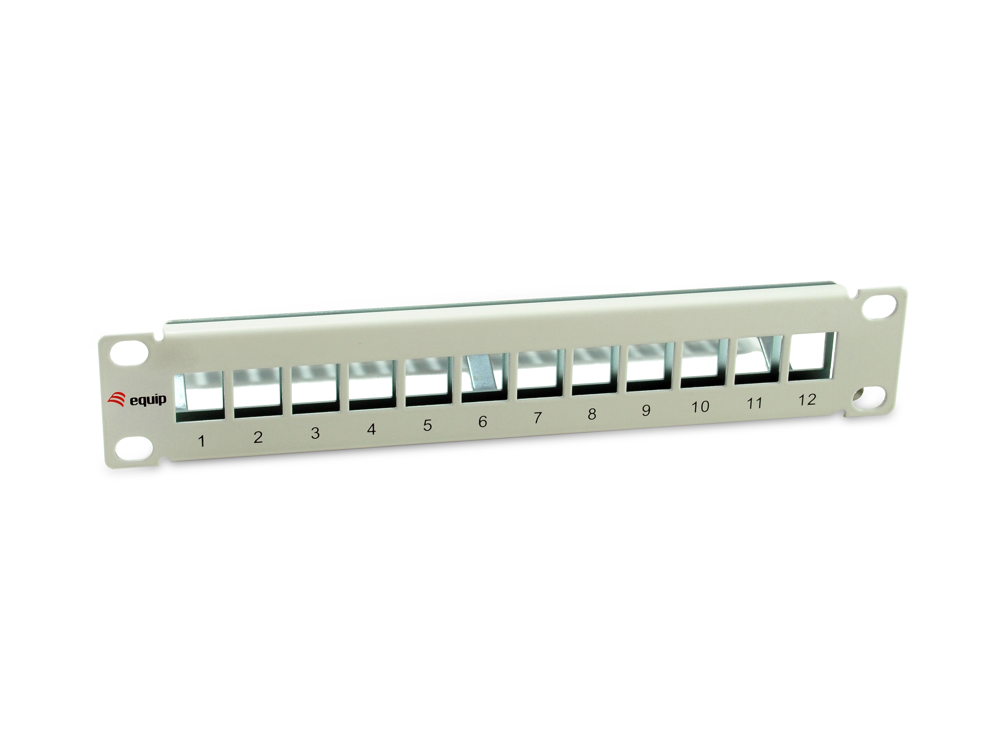 Equip 10 Patchpanel 12xKeystones FTP 1U RAL7035