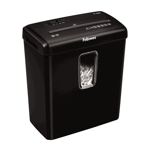 Fellowes Powershred P-30C Aktenvernichter mit Partikelschnitt P-4, 4 x 34 mm, bis 6 Blatt, schwarz