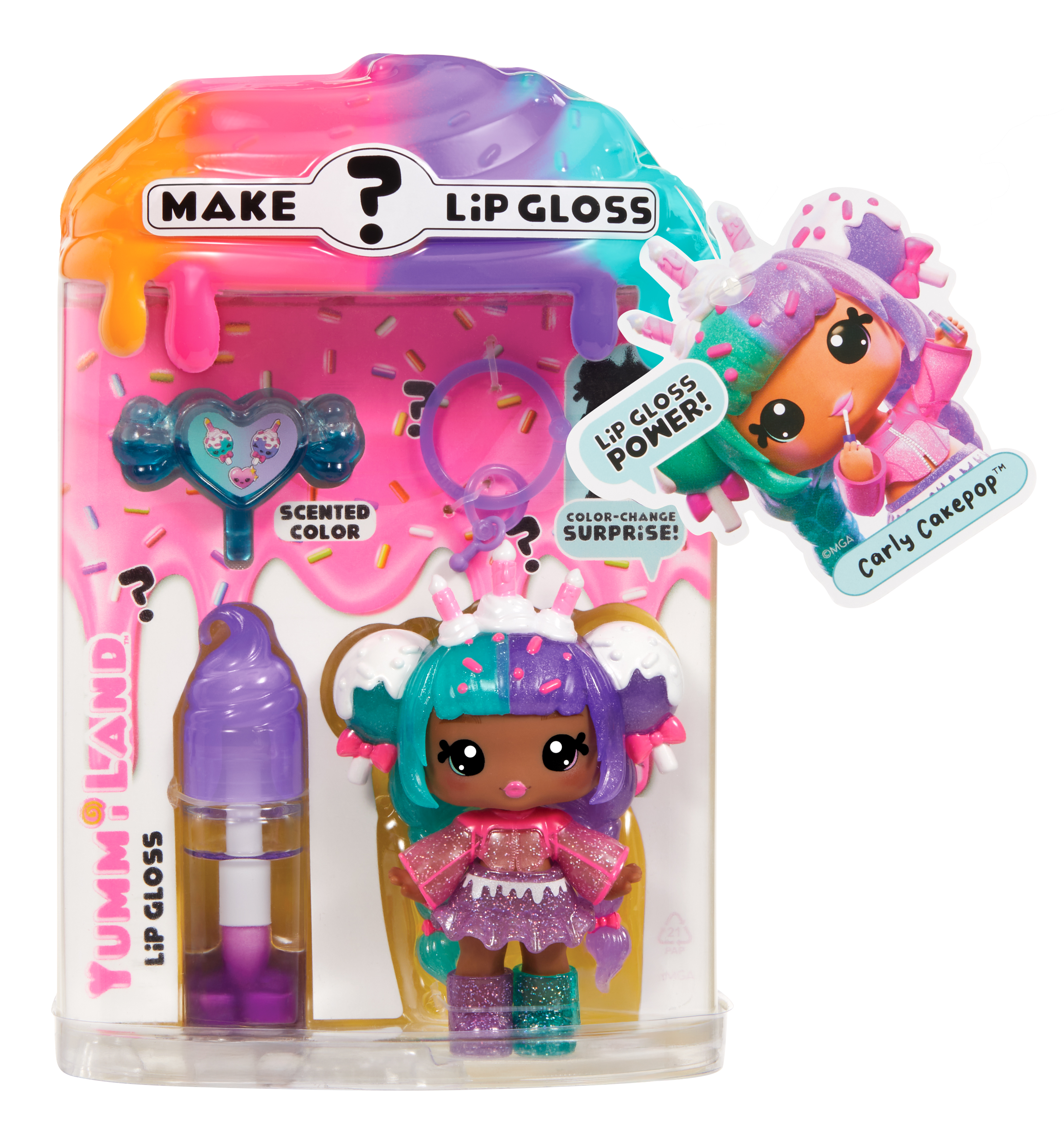 Yummiland Lip Gloss Doll: Mystery Color Change - Carly Cakepop, Puppe