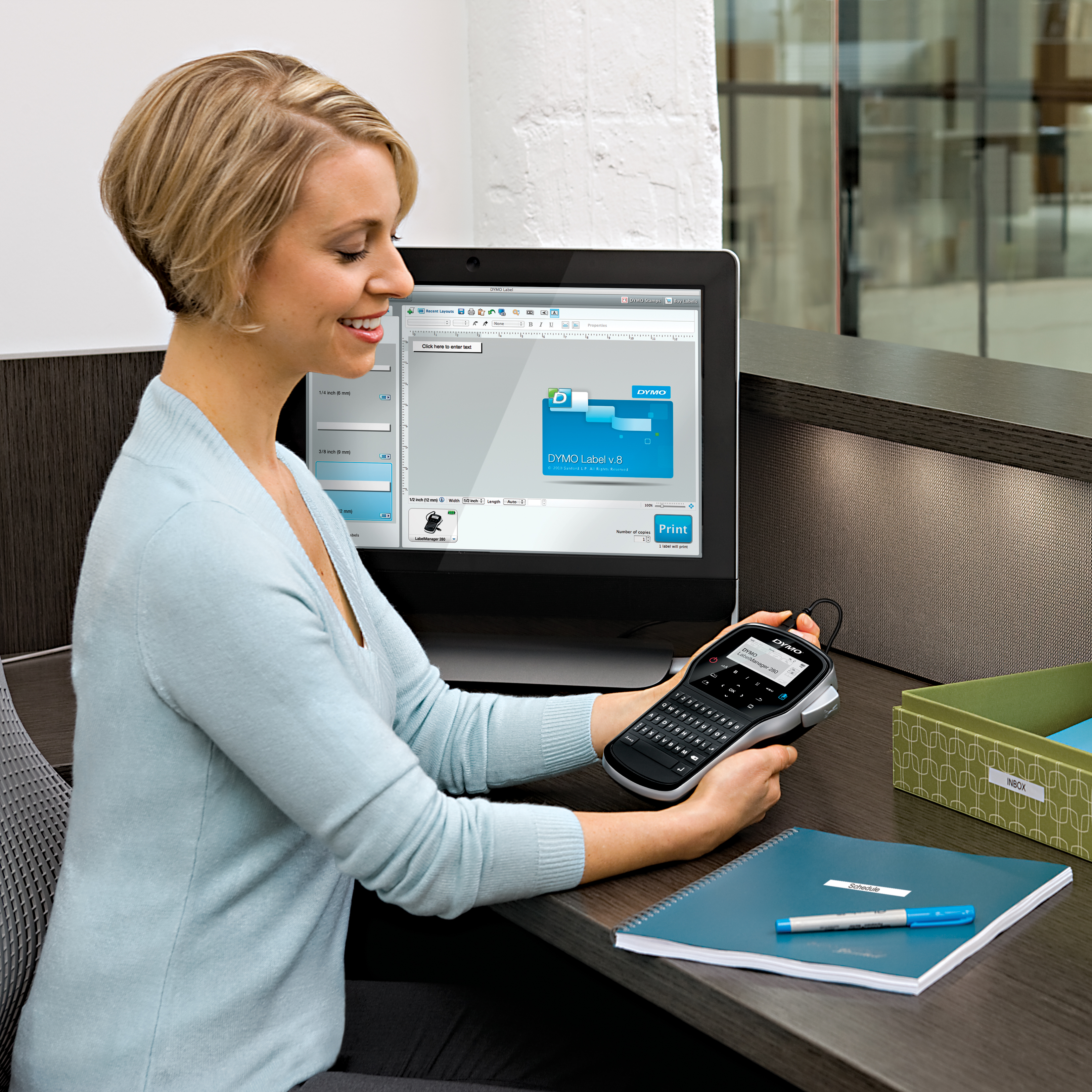 DYMO LabelManager 280 im praktischen Koffer(SoftCase)Qwerty