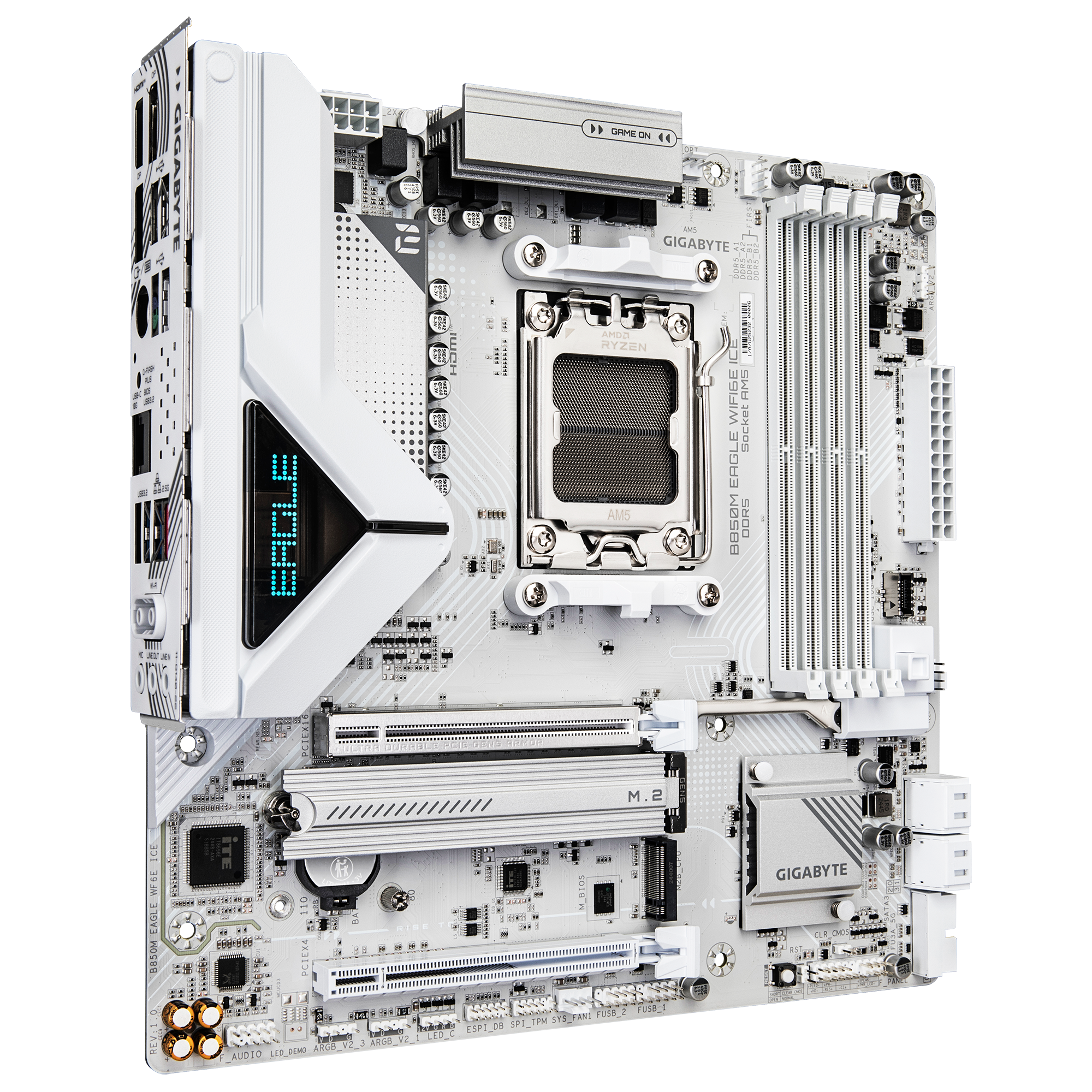 GIGABYTE B850M EAGLE WF6E ICE AM5 4xDDR5 4xSATA 2xM.2 1xHDMI 2xDP