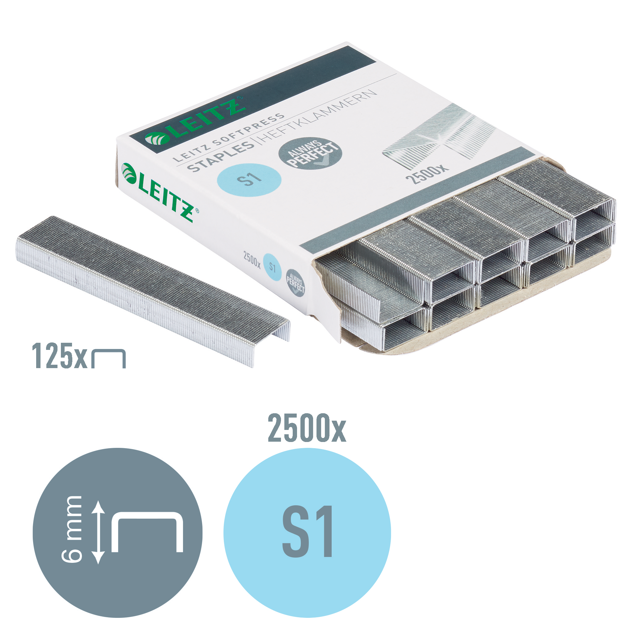 LEITZ Heftklammern 5497 S1, 2.500 St.